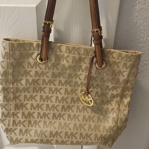 Michael Kors Tan Signature Tote Bag